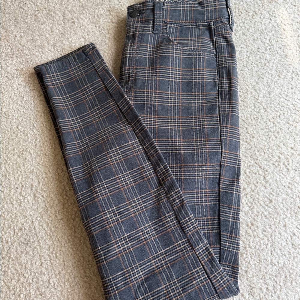 American Eagle Super High Rise Plaid Jeggings